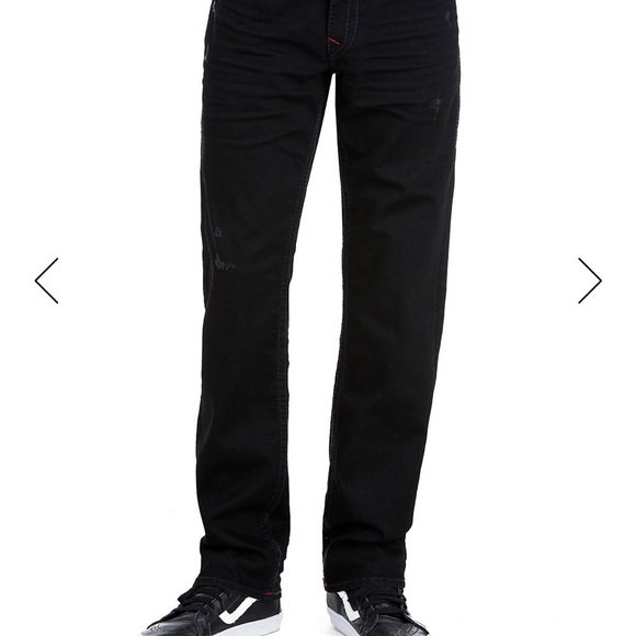 Half Off! True Religion Men’s Black Big T Jeans With Red Stitching - Picture 9 of 10